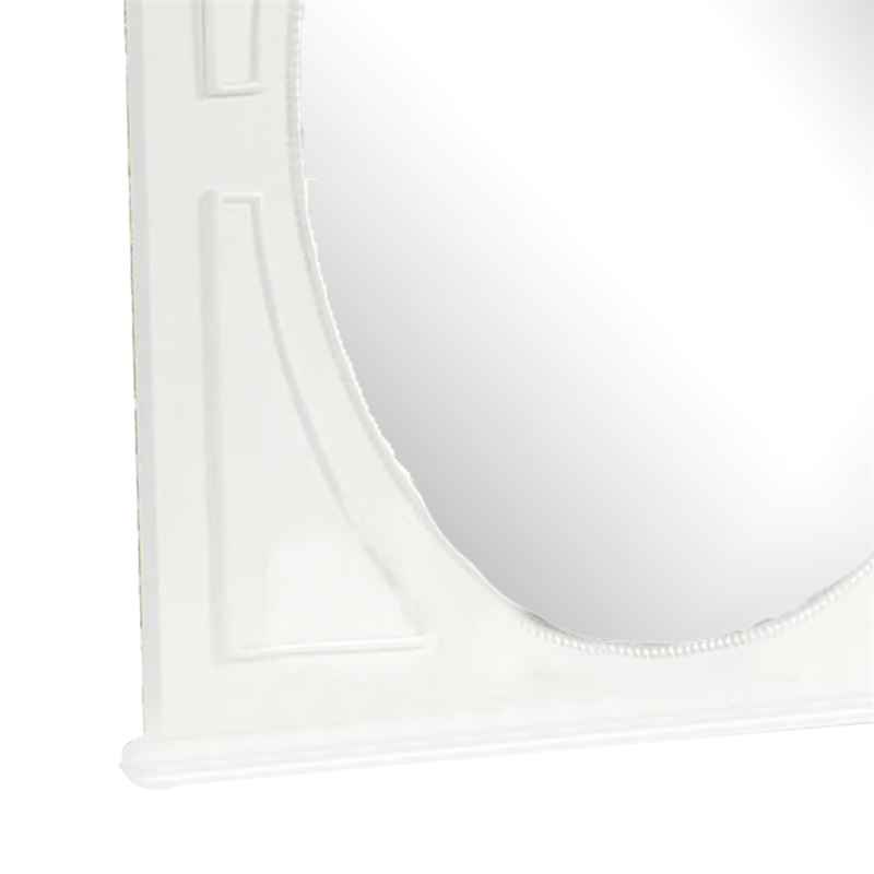 Calpan Dresser Mirror-Modern White Solid Wood Frame-38x40