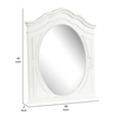 Calpan Dresser Mirror-Modern White Solid Wood Frame-38x40