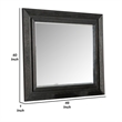 Ashen Dresser Mirror-Black Solid Wood-Rectangular Silhouette-40x46