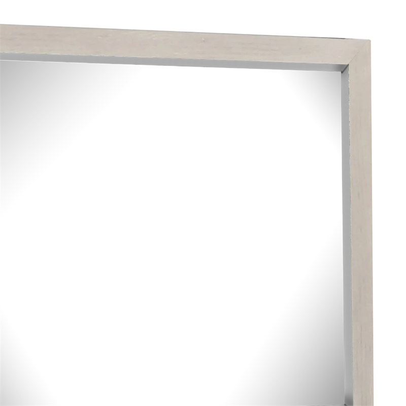 Kexa Dresser Mirror-Bevel Glass-Light Gray Solid Wood Frame-34x44