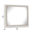 Kexa Dresser Mirror-Bevel Glass-Light Gray Solid Wood Frame-34x44