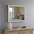 Kexa Dresser Mirror-Bevel Glass-Light Gray Solid Wood Frame-34x44