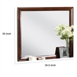 Simo Dresser Vanity Mirror-40 Inch Dark Cherry Brown Solid Wood