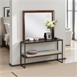Simo Dresser Vanity Mirror-40 Inch Dark Cherry Brown Solid Wood