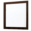 Ryla Dresser Mirror-38 Inch Square-Dark Cherry Brown Solid Wood
