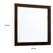 Ryla Dresser Mirror-38 Inch Square-Dark Cherry Brown Solid Wood