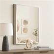 Suni Dresser Mirror-40 Inch-Sleek Light Taupe Wood-Frameless Design