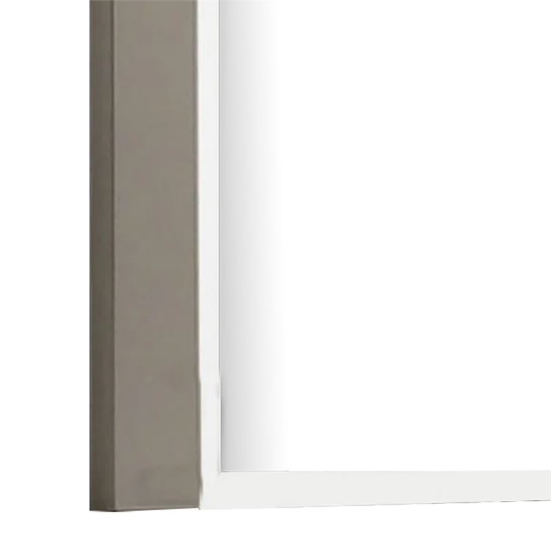 Suni Dresser Mirror-40 Inch-Sleek Light Taupe Wood-Frameless Design