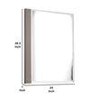 Suni Dresser Mirror-40 Inch-Sleek Light Taupe Wood-Frameless Design
