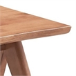 Tina 22 Inch Side End Accent Table-Angled Legs-Natural Wood Brown Finish