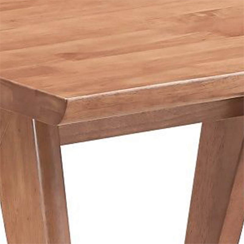 Tina 22 Inch Side End Accent Table-Angled Legs-Natural Wood Brown Finish