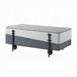 Mindy Coffee Table with Lift Top-3 Compartments-White Gray 47 Inch