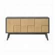 Yodo Sideboard Buffet Console-59 Inch-Brown Geometric Front Design