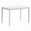 Ideli 5 Piece Dining Table Set with 4 Chairs-Brown Linen-White Wood