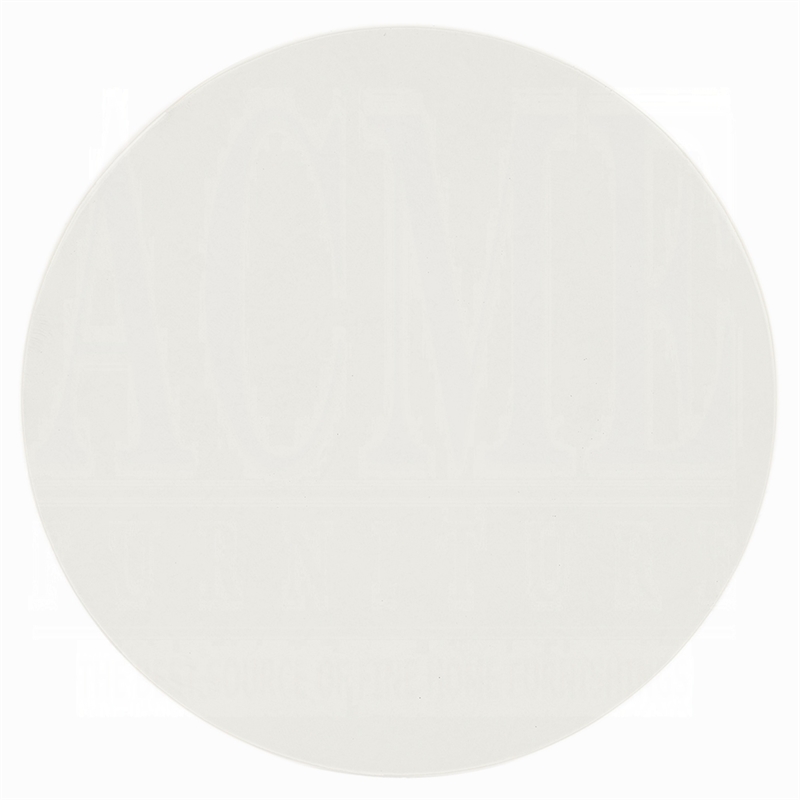 Utan 31 Inch Round Coffee Table - Modern Cement Frame - Off White