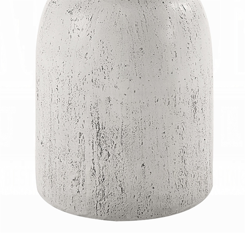 Elyana Accent Table-Sculpted Natural Gray Cement-Round 14 Inch Top