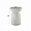 Elyana Accent Table-Sculpted Natural Gray Cement-Round 14 Inch Top