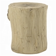 Rennie Accent Table-Light Natural Brown Cement-Log Shape-14 Inch