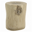 Rennie Accent Table-Light Natural Brown Cement-Log Shape-14 Inch