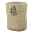 Rennie Accent Table-Light Natural Brown Cement-Log Shape-14 Inch