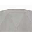 Hano Side End Table-White Rubberwood-22 Inch-Geometric Design Body
