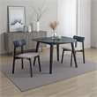 Rory Dining Table-43 Inch Half Moon Top-Scandinavian Black Wood