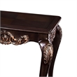 Astor End Table-29 Inch Dark Cherry Brown Wood-Carved Details