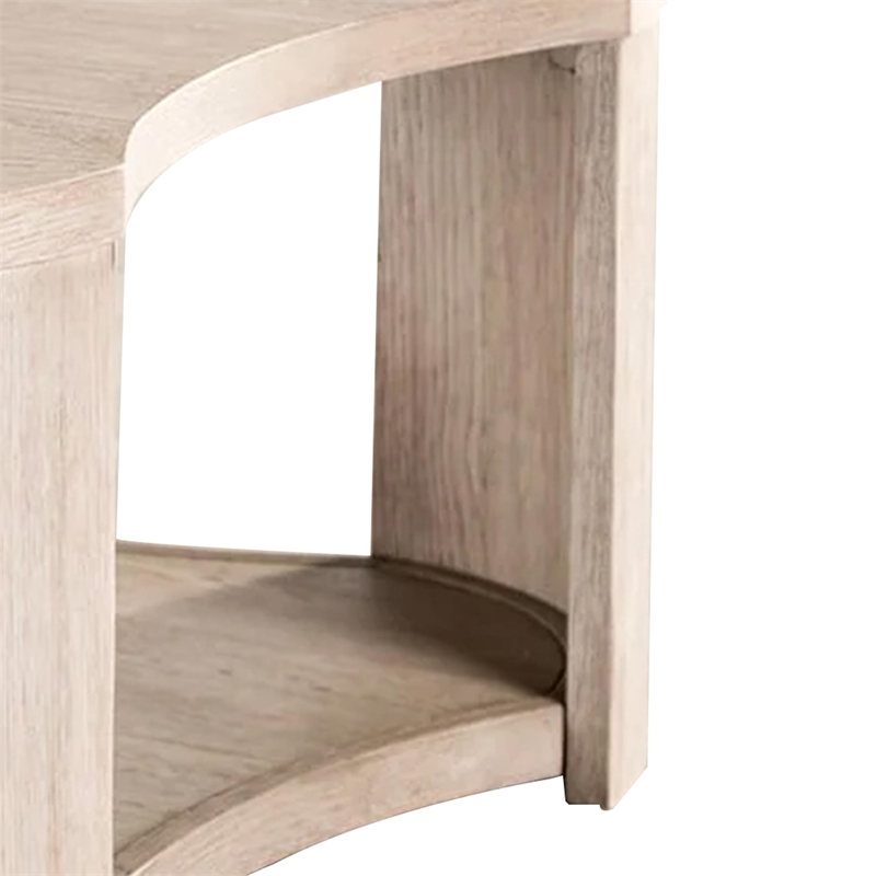Cony Cocktail Coffee Table-Natural Oak Brown Wood-Caster Wheels-42 Inch