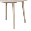 Yely Round Dining Table-Shaker-Style Legs-Natural Oak Rubberwood-42 Inch