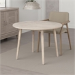 Yely Round Dining Table-Shaker-Style Legs-Natural Oak Rubberwood-42 Inch