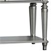 Hixe Sideboard Buffet w Wine Rack-Silver Wood-Fluted Legs-60 Inch