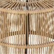 Zyan Outdoor Coffee Table-22 Inch Natural Brown Rattan Wicker-Steel Frame