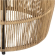Zyan Outdoor Coffee Table-22 Inch Natural Brown Rattan Wicker-Steel Frame