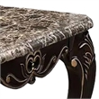 Side End Table-28 Inch-Carved Cabriole Legs-Champagne Silver