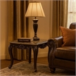 Side End Table-28 Inch-Carved Cabriole Legs-Champagne Silver