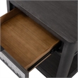 Zoko Side End Table-1 Drawer-1 Shelf-Ash Gray Rubberwood-24 Inch