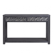 Zoko Sofa Table-2 Drawers and 1 Shelf-Ash Gray Rubberwood-48 Inch