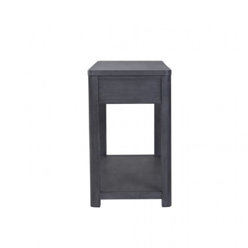 Zoko Sofa Table-2 Drawers and 1 Shelf-Ash Gray Rubberwood-48 Inch