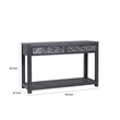Zoko Sofa Table-2 Drawers and 1 Shelf-Ash Gray Rubberwood-48 Inch