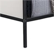 Mely Twin over Full Bunk Bed-Attached Side Ladder-Black and White Metal