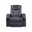 Liza Power Motion Recliner Chair-Bluetooth USB-Gray Faux Leather