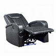 Liza Power Motion Recliner Chair-Bluetooth USB-Gray Faux Leather