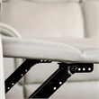 Lenne Manual Recliner Chair-Taupe Leather Match-Padded Arms