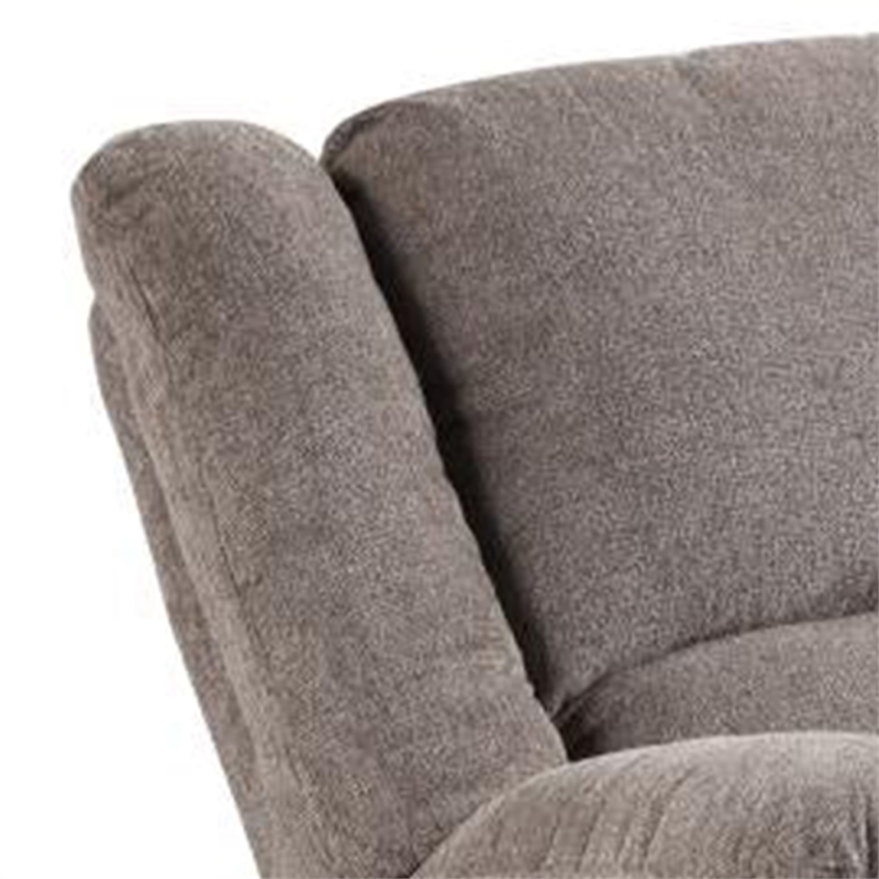 Cem Manual Reclining Chair-Pillow Tufted-Mocha Gray Chenille