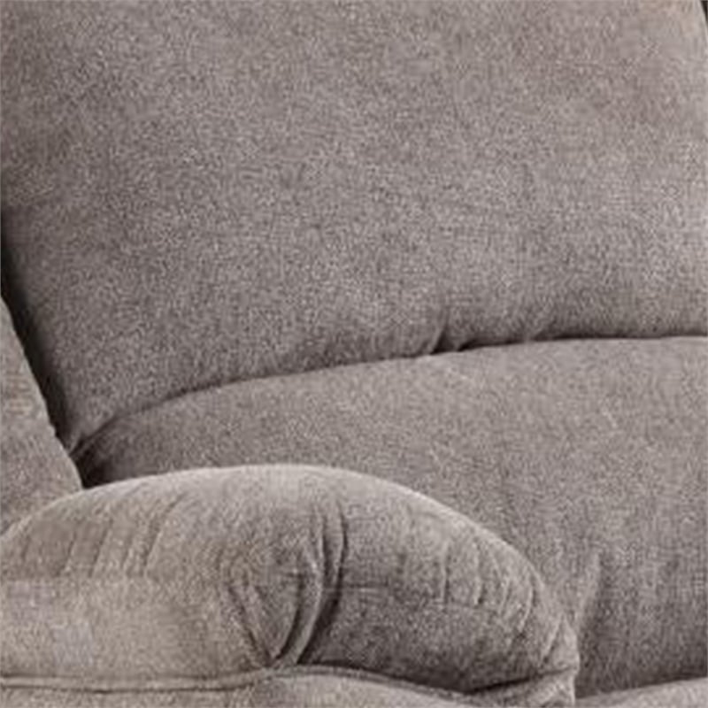 Cem Manual Reclining Chair-Pillow Tufted-Mocha Gray Chenille