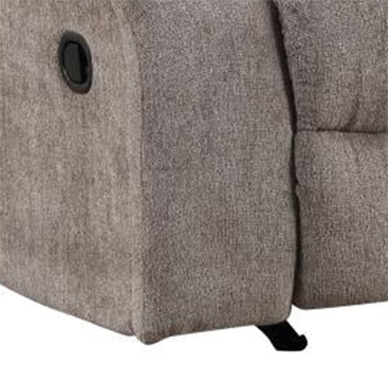 Cem Manual Reclining Chair-Pillow Tufted-Mocha Gray Chenille