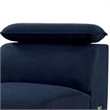 Panie Modular Armless Lounge Chair-Adjustable Headrest-Navy Blue Fabric