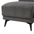 Panie Modular Armless Lounge Chair-Adjustable Headrest-Dark Gray Fabric