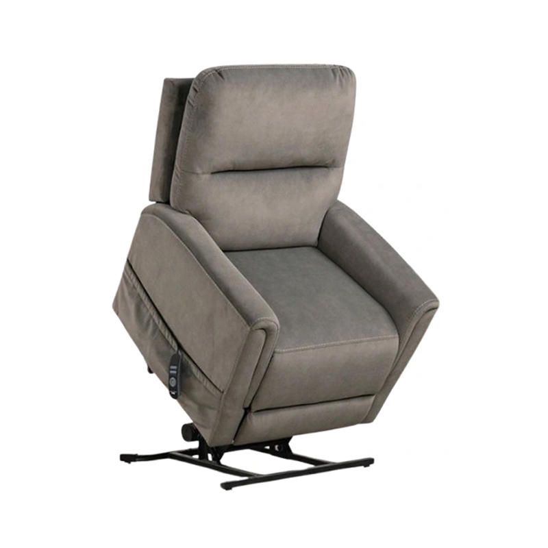 Power Lift Chair with Heat and Massage-Gray Fabric Padded-USB Port