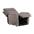 Power Lift Chair with Heat and Massage-Gray Fabric Padded-USB Port